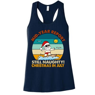 Christmas In July Still Naughty Santa Funny Womens Tank Top