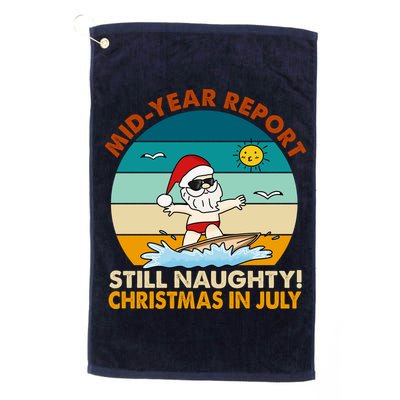 Christmas In July Still Naughty Santa Funny Golf Towel