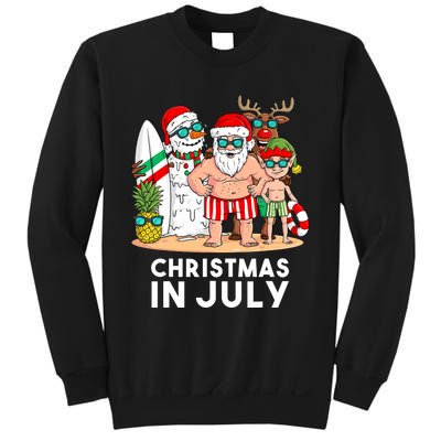 Christmas In July Santa And Friends Xmas Summer Boy Kids Sweatshirt