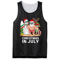 Christmas In July Santa And Friends Xmas Summer Boy Kids Mesh Reversible Basketball Jersey Tank