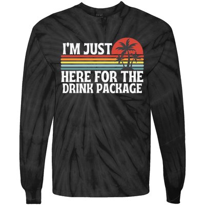 Cruise I’M Just Here For The Drink Package Tie-Dye Long Sleeve Shirt