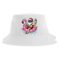 Christmas In July Santa Flamingo Summer Xmas Sustainable Bucket Hat