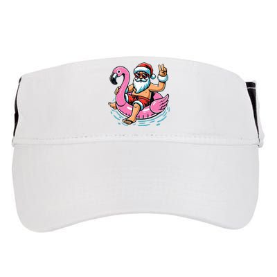 Christmas In July Santa Flamingo Summer Xmas Adult Drive Performance Visor