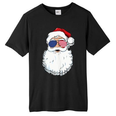 Christmas In July Santa Claus Patriotic USA Sunglasses Tall Fusion ChromaSoft Performance T-Shirt