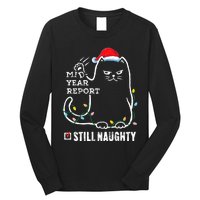 Christmas In July Mid Year Report Still Naughty Santa Cat Long Sleeve Shirt