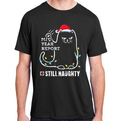 Christmas In July Mid Year Report Still Naughty Santa Cat Adult ChromaSoft Performance T-Shirt