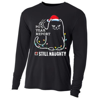 Christmas In July Mid Year Report Still Naughty Santa Cat Cooling Performance Long Sleeve Crew