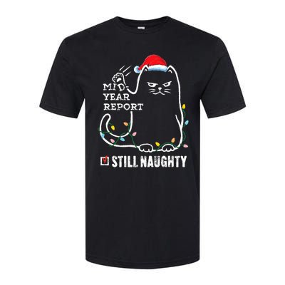 Christmas In July Mid Year Report Still Naughty Santa Cat Softstyle CVC T-Shirt