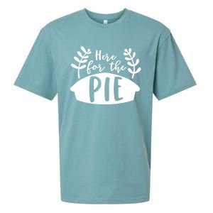 Cute Im Just Here For The Pie Thanksgiving Pumpkin Spice Cool Gift Sueded Cloud Jersey T-Shirt