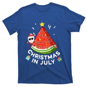 Christmas In July Watermelon Santa Summer Tree T-Shirt