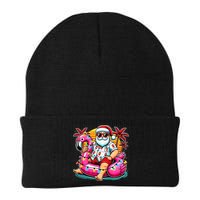 Christmas In July Santa Flamingo Float Summer Xmas Beanie