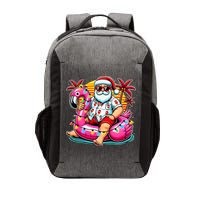Christmas In July Santa Flamingo Float Summer Xmas Vector Backpack
