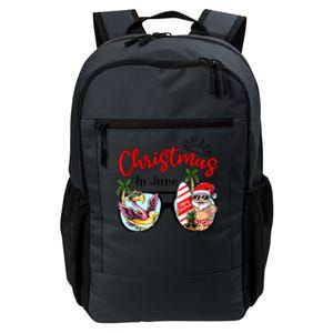 Christmas In June Sunglasses Santa Flamingo Summer Vacation Daily Commute Backpack