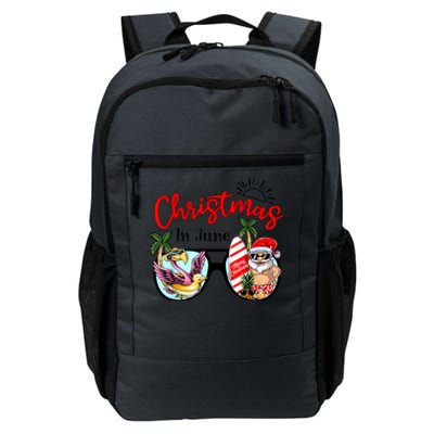 Christmas In June Sunglasses Santa Flamingo Summer Vacation Daily Commute Backpack