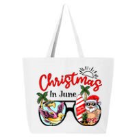 Christmas In June Sunglasses Santa Flamingo Summer Vacation 25L Jumbo Tote