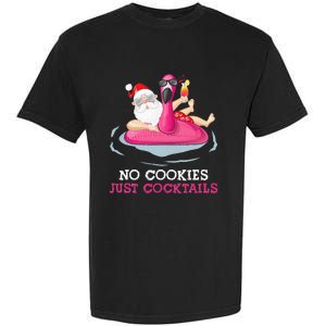 christmas in july no cookies just cocktails santa surfer Garment-Dyed Heavyweight T-Shirt