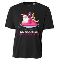 christmas in july no cookies just cocktails santa surfer Cooling Performance Crew T-Shirt