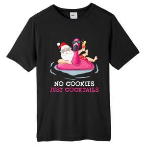 christmas in july no cookies just cocktails santa surfer Tall Fusion ChromaSoft Performance T-Shirt