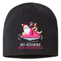 christmas in july no cookies just cocktails santa surfer Sustainable Beanie