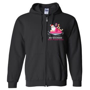 christmas in july no cookies just cocktails santa surfer Full Zip Hoodie