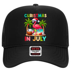 Christmas In July Beach Summer High Crown Mesh Back Trucker Hat