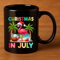 Christmas In July Beach Summer 11oz C Handle Ceramic Mug