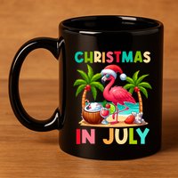 Christmas In July Beach Summer 11oz C Handle Ceramic Mug