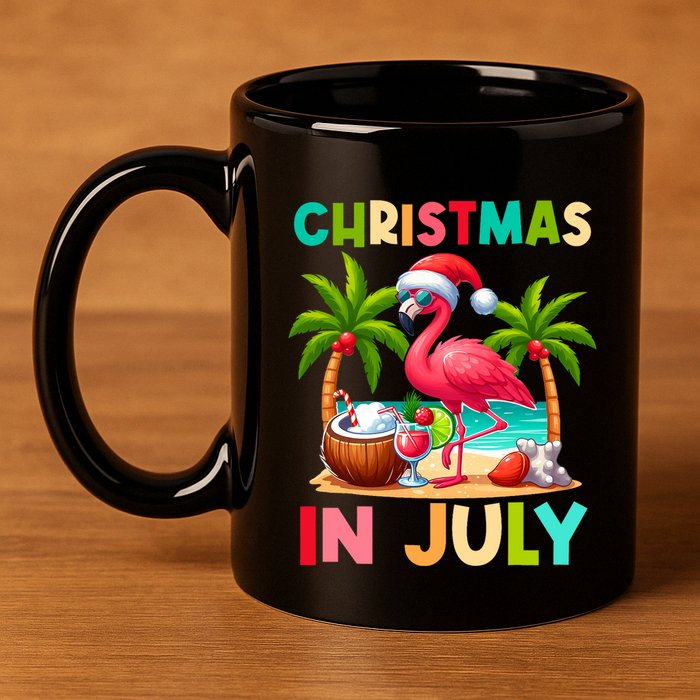 Christmas In July Beach Summer 11oz C Handle Ceramic Mug