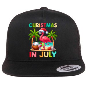 Christmas In July Beach Summer Flat Bill Trucker Hat