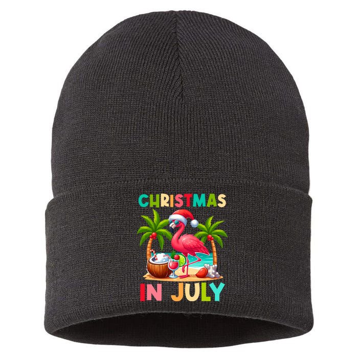 Christmas In July Beach Summer Sustainable Knit Beanie