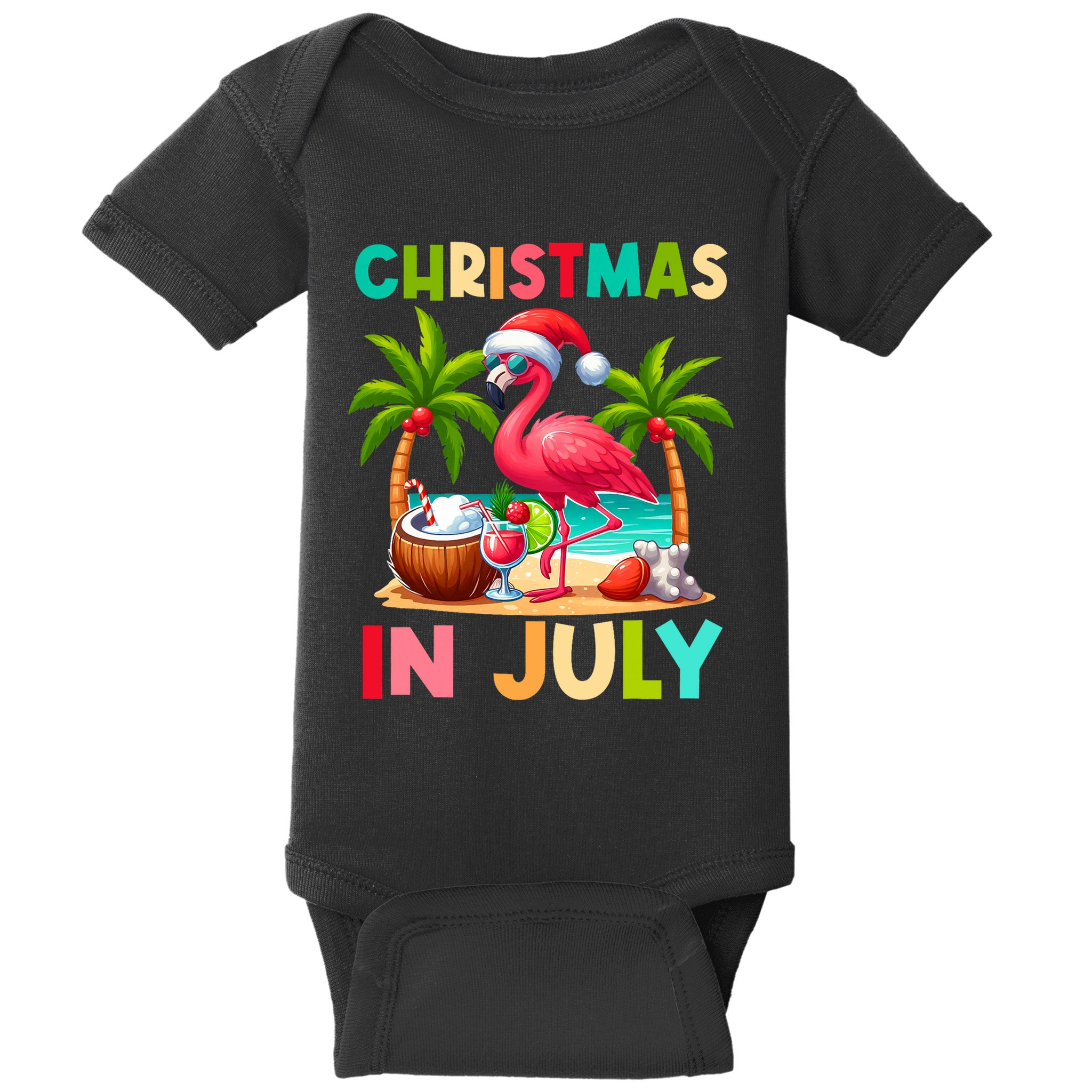 Christmas In July Beach Summer Baby Bodysuit