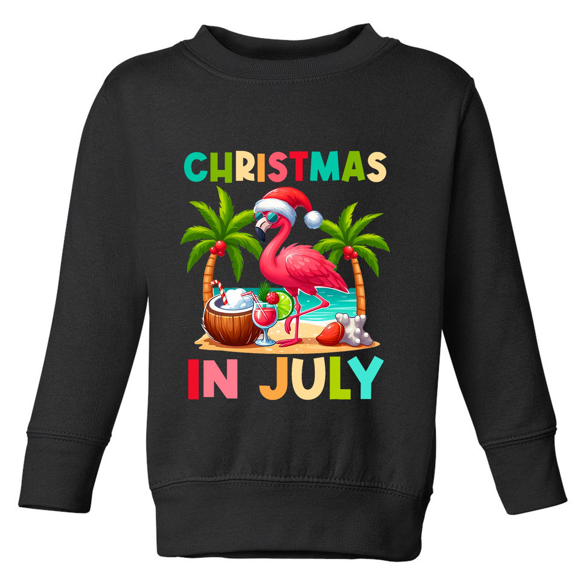 Christmas In July Beach Summer Toddler Sweatshirt