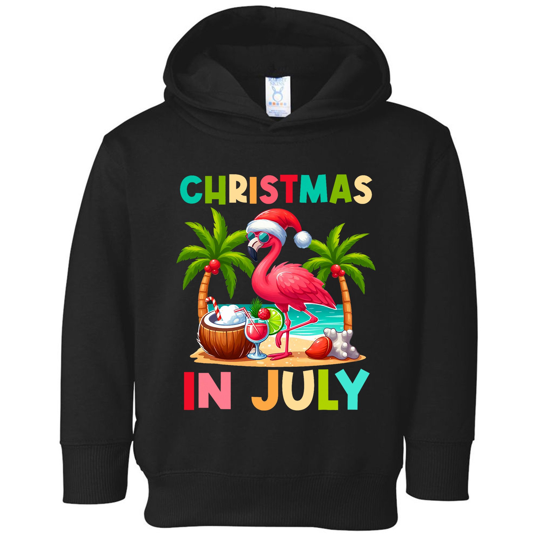 Christmas In July Beach Summer Toddler Hoodie