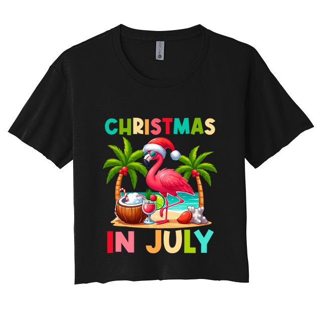 Christmas In July Beach Summer Crop Top