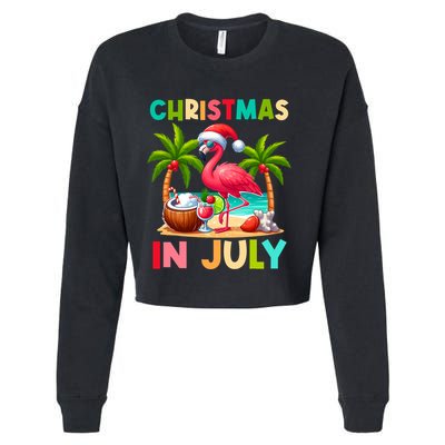 Christmas In July Beach Summer Cropped Pullover Crew