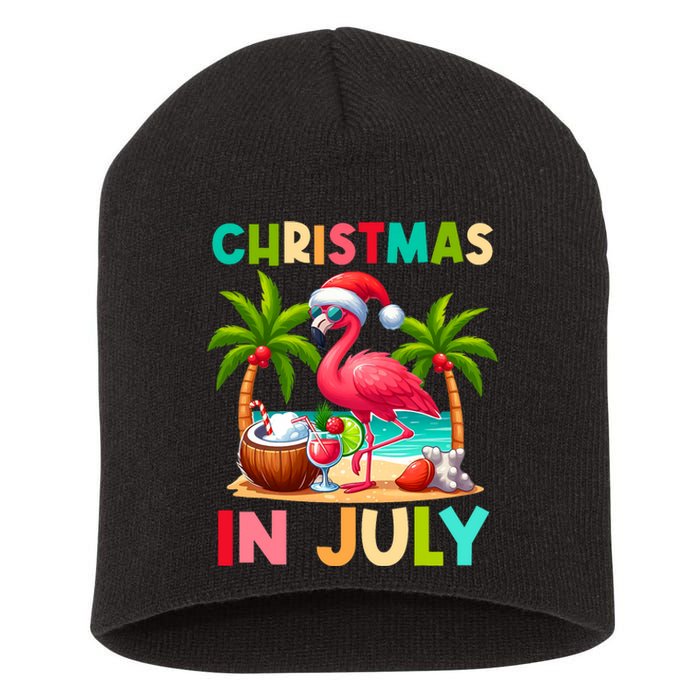 Christmas In July Beach Summer Short Acrylic Beanie