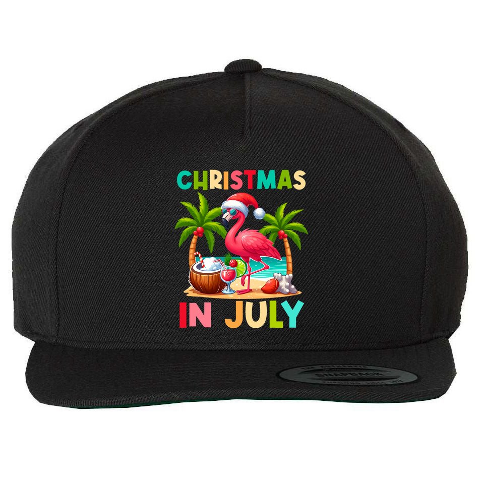 Christmas In July Beach Summer Wool Snapback Cap