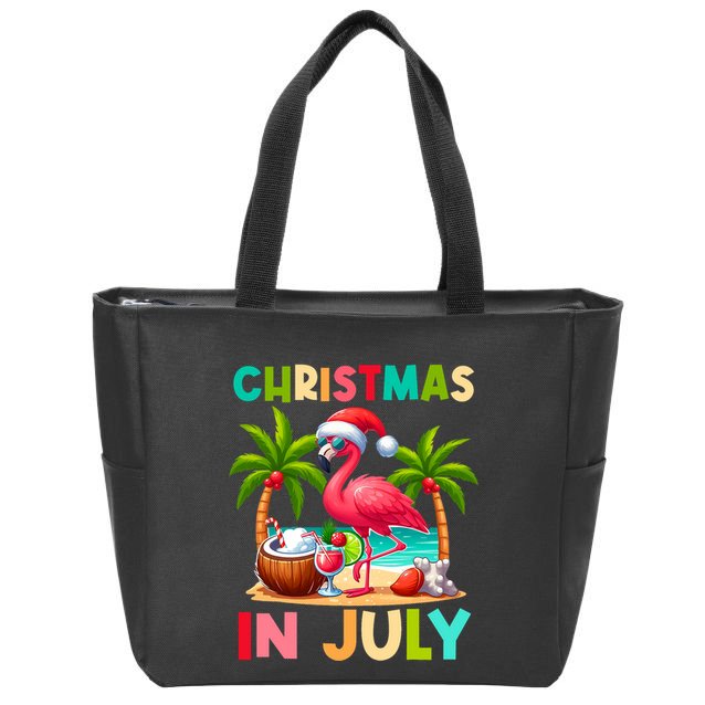 Christmas In July Beach Summer Zip Tote Bag
