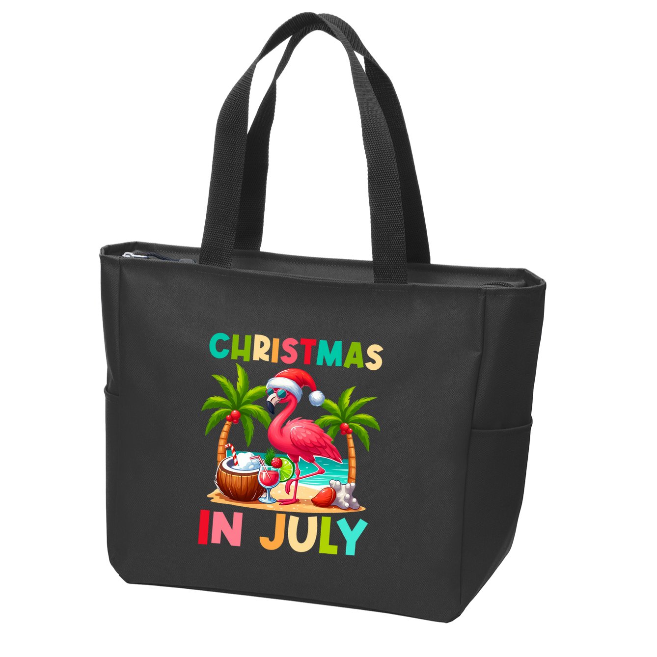 Christmas In July Beach Summer Zip Tote Bag