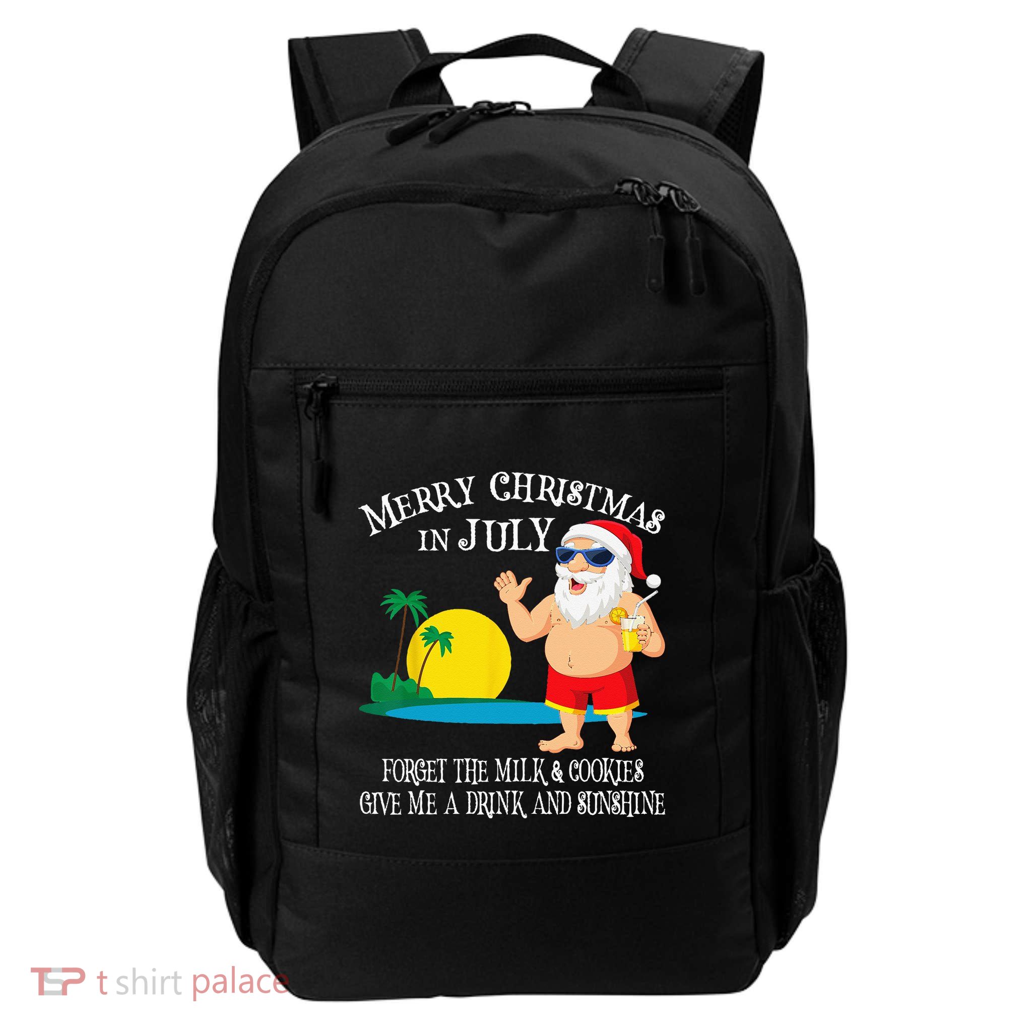 Christmas In July Pool Party Santa Vacation Gift Backpack