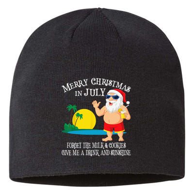 Christmas In July Pool Party Santa Vacation Gift Sustainable Beanie