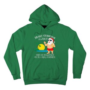 Christmas In July Pool Party Santa Vacation Gift Hoodie