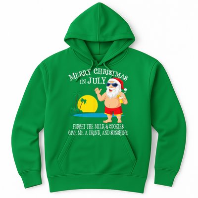 Christmas In July Pool Party Santa Vacation Gift Hoodie