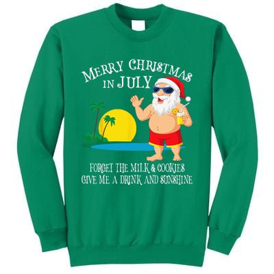 Christmas In July Pool Party Santa Vacation Gift Sweatshirt