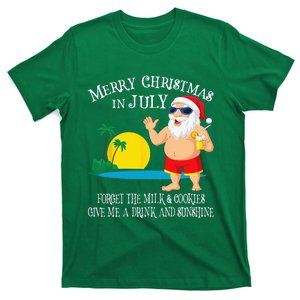 Christmas In July Pool Party Santa Vacation Gift T-Shirt