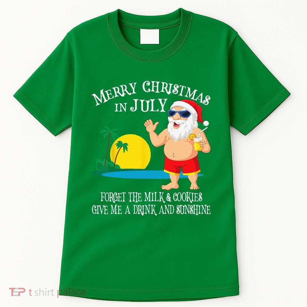 Christmas In July Pool Party Santa Vacation Gift Tall T-Shirt