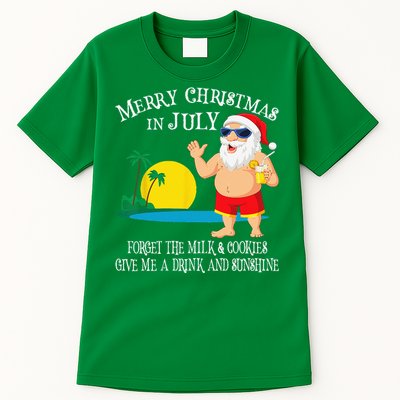 Christmas In July Pool Party Santa Vacation Gift Tall T-Shirt