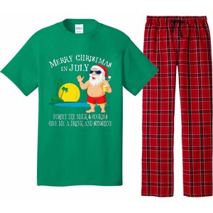 Christmas In July Pool Party Santa Vacation Gift Pajama Set