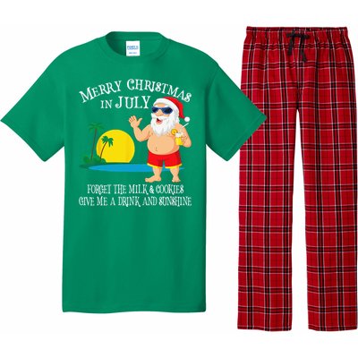 Christmas In July Pool Party Santa Vacation Gift Pajama Set