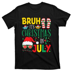 Christmas In July Bruh Summer Santa T-Shirt